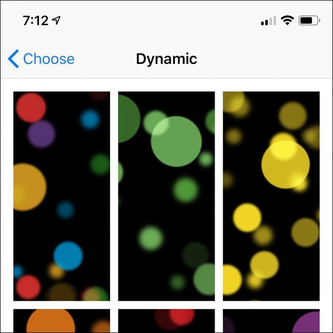 Apple iPhone Choose a Dynamic Wallpaper