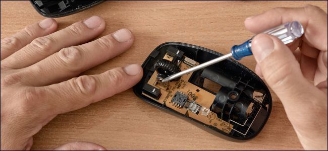 Repairing the internals of a computer mouse