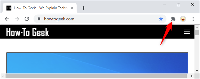 Extensions menu button on Chrome's browser toolbar