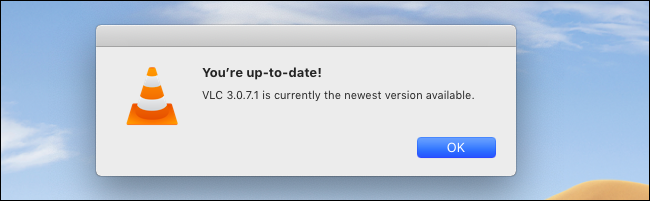 VLC for Mac saying you're up-to-date