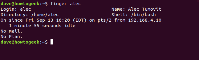 How to Use the finger Command on Linux