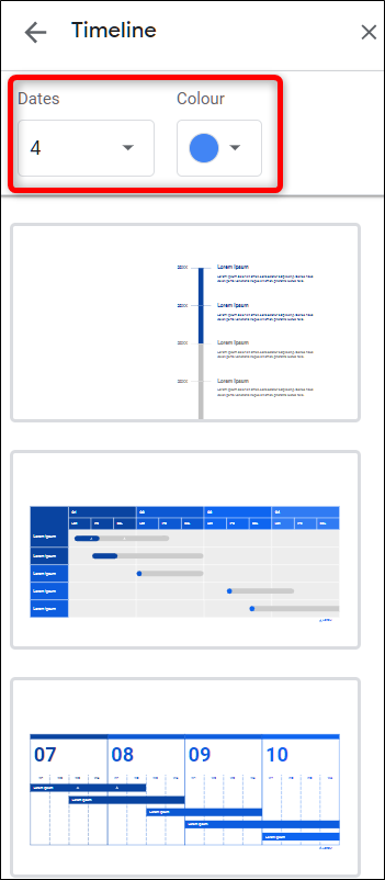Customizing a diagram template in Google Slides.