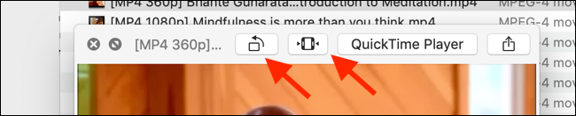 Click on Trim button from a video in Quick Look mode