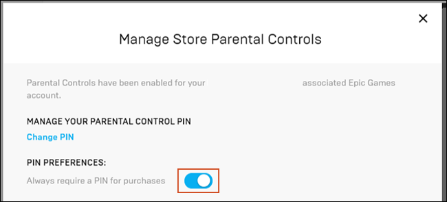 Toggle "Always allow a PIN for purchases"