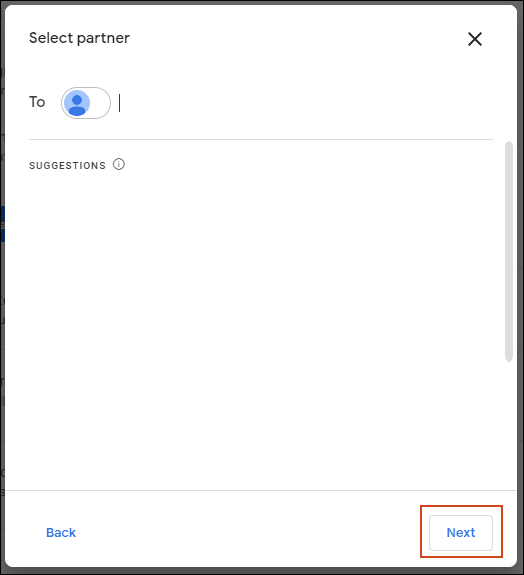 Type your second Google account email and click Next