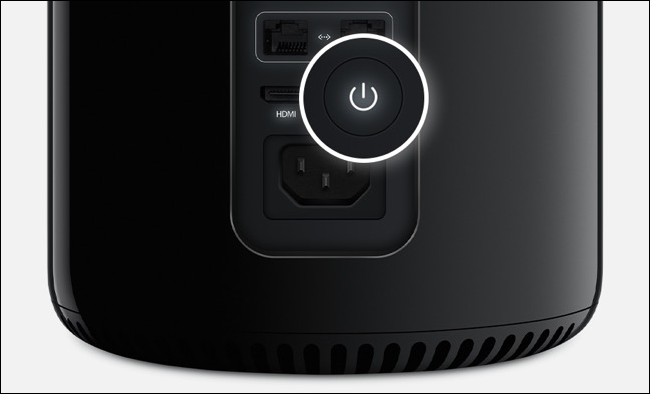 Power button on Mac Pro