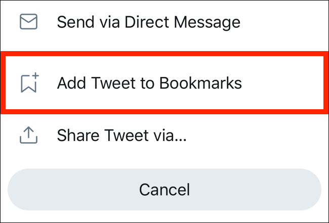 Tap on Add to Bookmarks