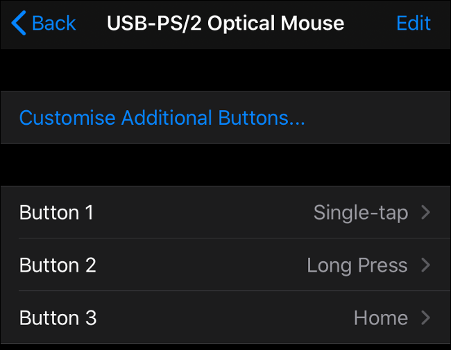 Mouse Button Configuration in iOS 13 (iPadOS 13)