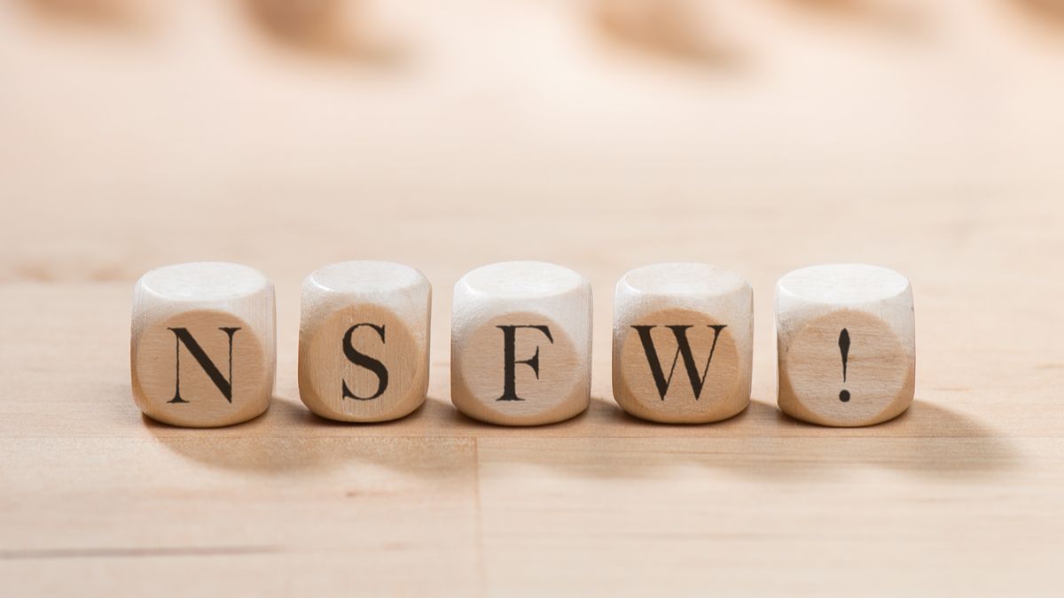 nsfw spelled out with scrabble letters