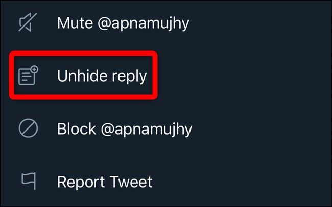 Twitter Mobile Unhide Replies Click Unhide Reply