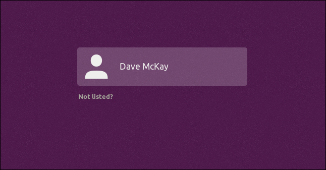 user selection screen with purple highlight bar