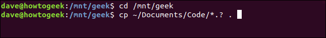 cp ~/Documents/Code/*.? . in a terminal window