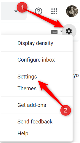 Click the Settings gear, and then click &quot;Settings.&quot;