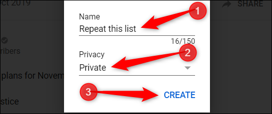 Give it a name, set the privacy setting, and then click &quot;Create.&quot;