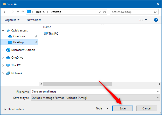 How to Save an Email to Your Hard Drive