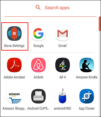 Nova Launcher users can access the Nova Launcher settings from the app drawer