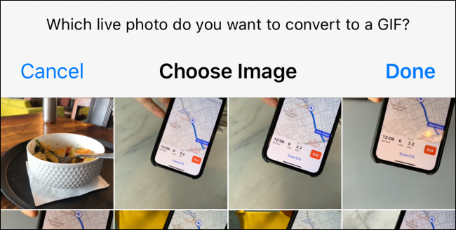 Choose Live Photo to convert