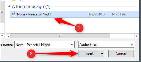 Select audio file