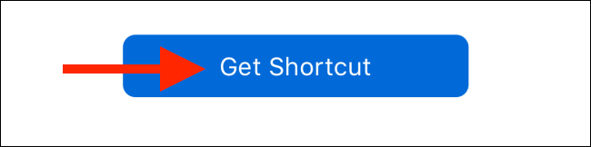 Tap on Get Shortcut from iCloud page