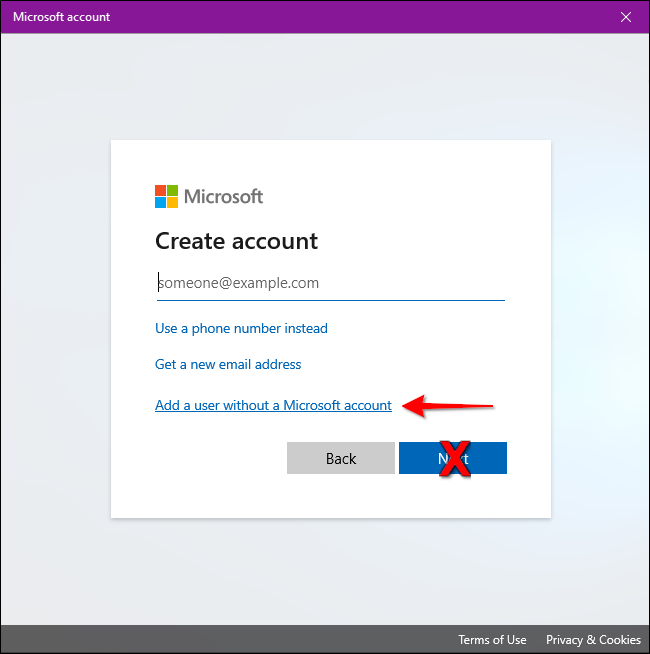 Windows 10 No Microsoft Account