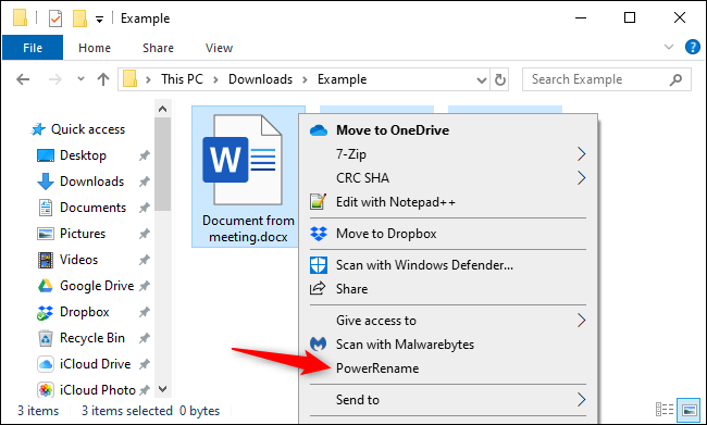 Bulk renaming files in File Explorer with Microsoft's PowerToy.