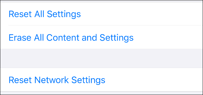 Reset iOS Network Settings
