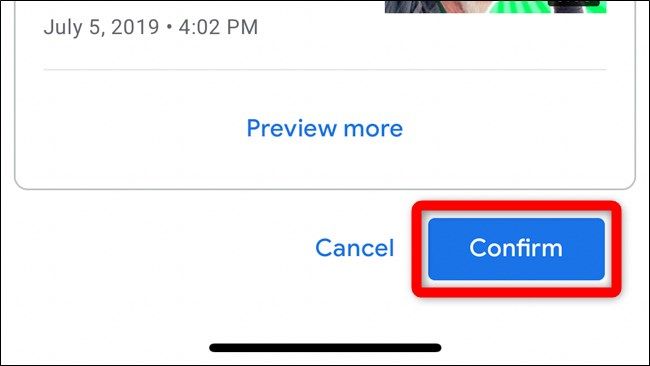 Tap Confirm in YouTube Mobile App