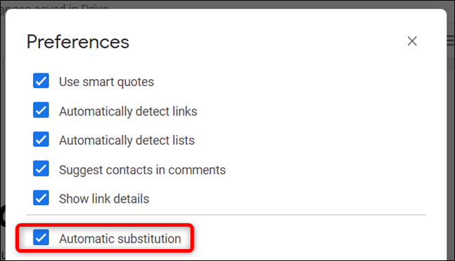 Ensure the box next to &quot;Automatic substitutions&quot; is checked.