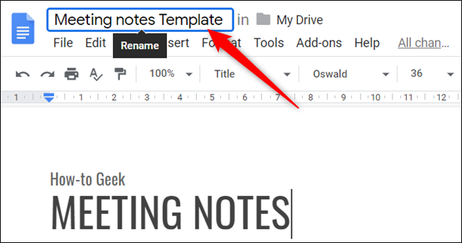 Rename the file to include the word &quot;Template&quot; to differentiate it from other files in your Drive.