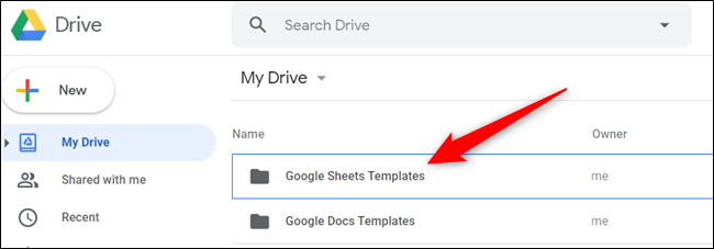 Double-click your new templates folder.