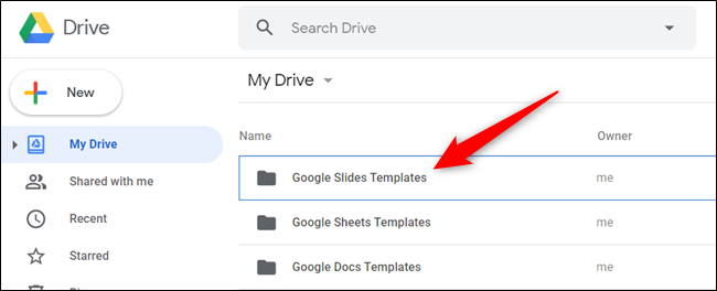 Go to your Google Drive and double-click on the template folder you just created.