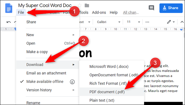 How to Create a PDF from a Google Docs Document