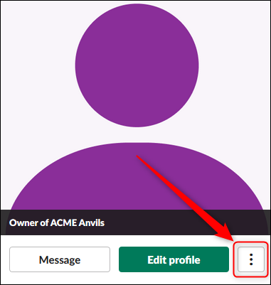 The 3 dots used to open the account menu.