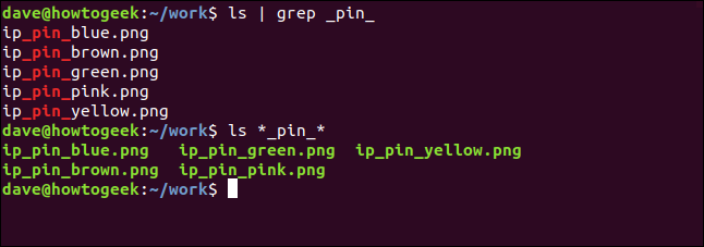 ls | grep _pin_ in a terminal window
