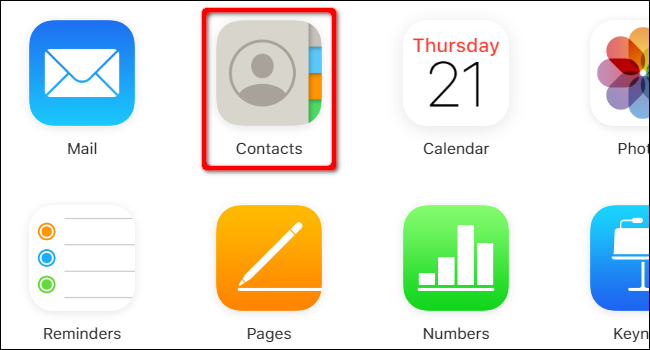 Apple iCloud Contacts Web App