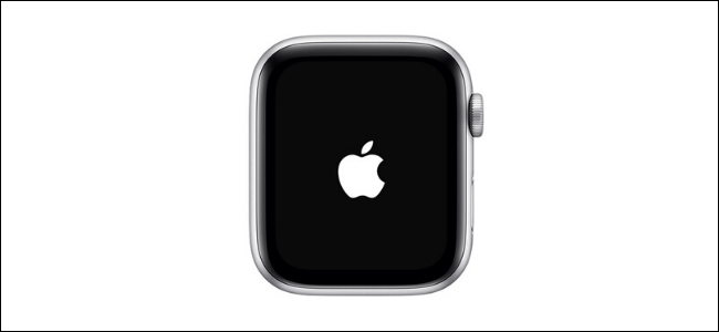 Apple logo showing on the Apple Watch