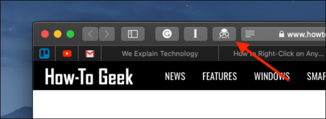 Click on the Dark Reader extension icon from Safari toolbar