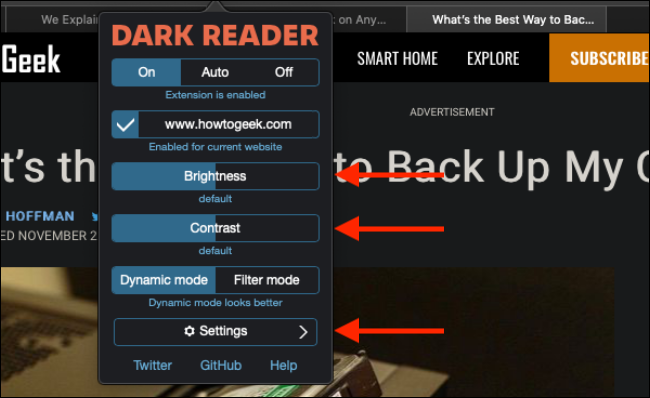 Customize the dark mode in Safari