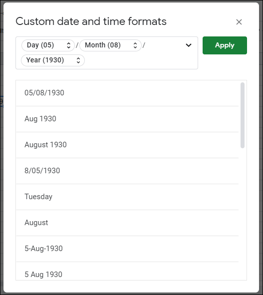 Click Format &gt; Number &gt; More Formats &gt; More Date and Time Formats to change your date or time formatting in Google Sheets
