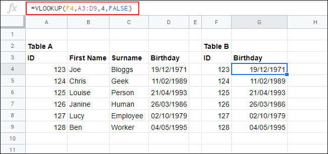 How To Find Data In Google Sheets With VLOOKUP