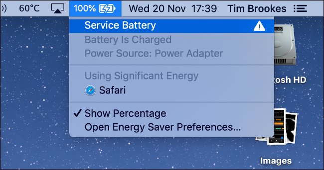 Service Battery Warning on MacBook Pro