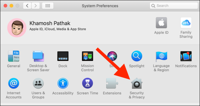 Select Security and Privacy from System Preferences on Mac