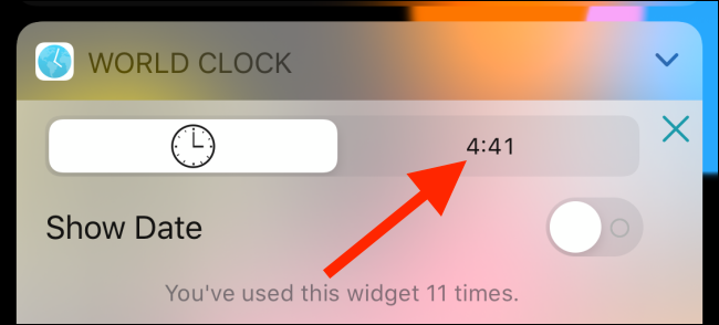 Switch to the digital view in World Clock widget