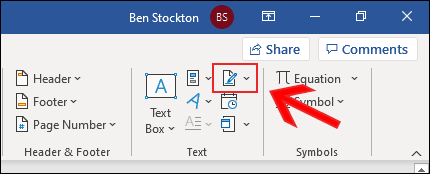 To add a signature line to your word document, click Insert, then click the Signature Line icon