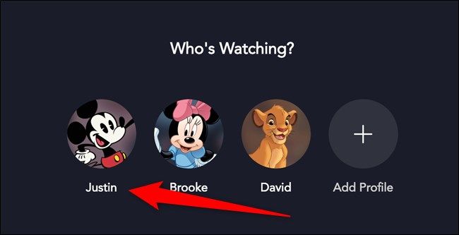 Disney+ Select Your Profile