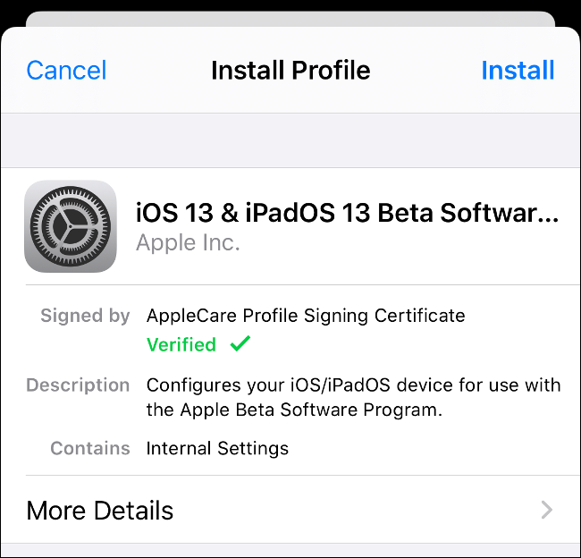 Install iOS Configuration Profile
