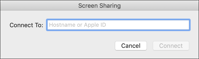 Connect to Mac via Screen Sharing