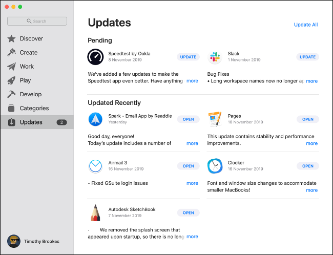 Update Mac Apps via the Mac App Store