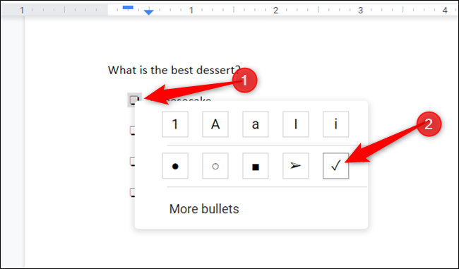 Select the box by double-clicking it, right-click to open the context menu, and then click on the checkmark.