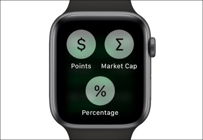Apple Watch Customize Stock Data